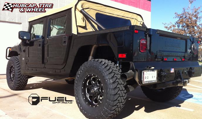 vehicle gallery/hummer h1 fuel boost d534 0X0 Matte Black & Milled wheels and rims